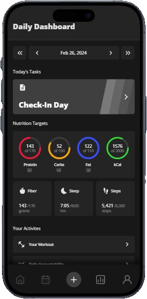 LGT Fitness App — Daily Dashboard